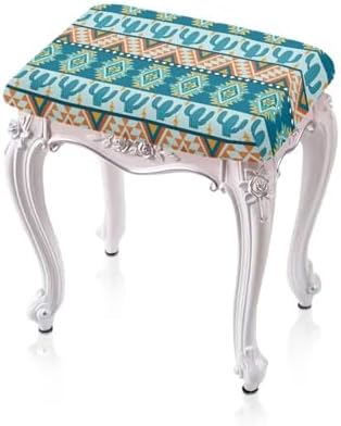 Bar Stool Covers Set of 2 Aztec Cactus Design