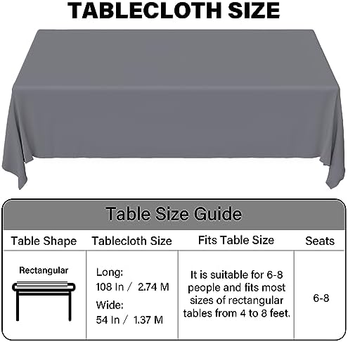 Sundee 3 Pack Premium Disposable Plastic Tablecloths 54x108 Rectangle Burgundy Silver Gray