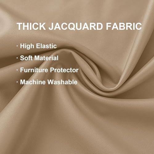 LUXRUB Waterproof PU Leather Ottoman Cover