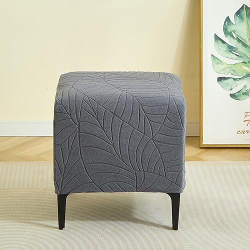 ZEaink Dark Gray Stretch Ottoman Slipcover Protector