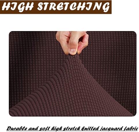 GAMUKAI Ottoman Slipcover - Thick Soft Checkered Stool Cover for Rectangle Ottomans