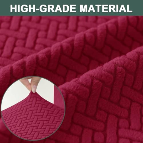 Bifaunvogel Wine Red Square Ottoman Slipcover
