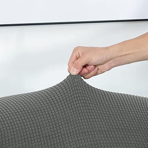 FORCHEER Stool Covers Set of 2 Dark Grey Jacquard