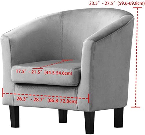 2 Piece Velvet Tub Chair Covers for Armchairs