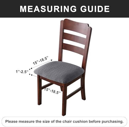 Genina Waterproof Dining Chair Covers 4 Pcs Dark Gray