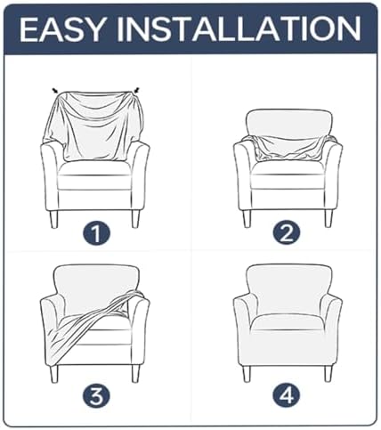 Stretch Velvet Armchair Slipcover for Living Room with Anti-Slip Design