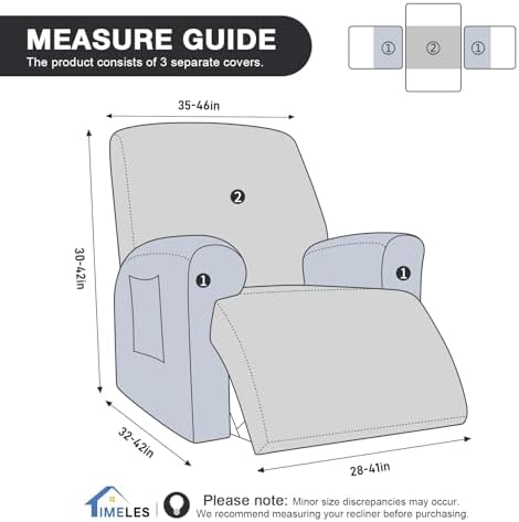 Timeles Recliner Covers Extra Wide Comfortable Slipcovers