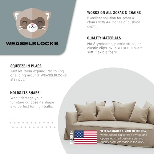 USA Made Sofa Slipcover Tuck Grips 5-Pack White