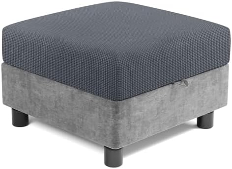 YOCOVER Stretch Modular Storage Ottoman Cover Dark Grey 1pcs