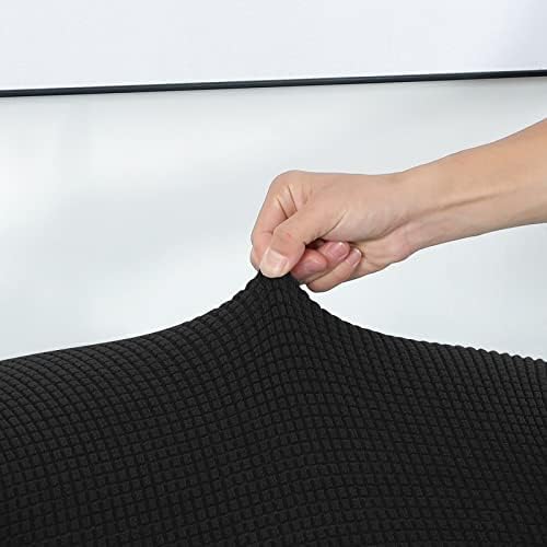 FORCHEER Stool Covers Set of 4 Black Jacquard