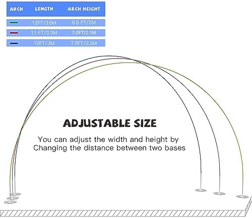 TEKXYZ Balloon Arch Frame Kit 10FT Wide Adjustable