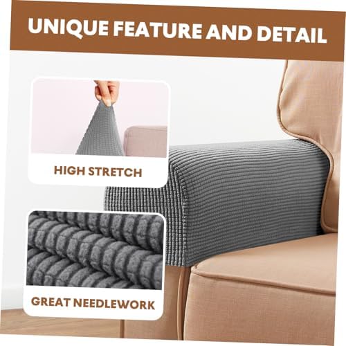 BESPORTBLE Chair Arm Protectors 2pcs Light Grey