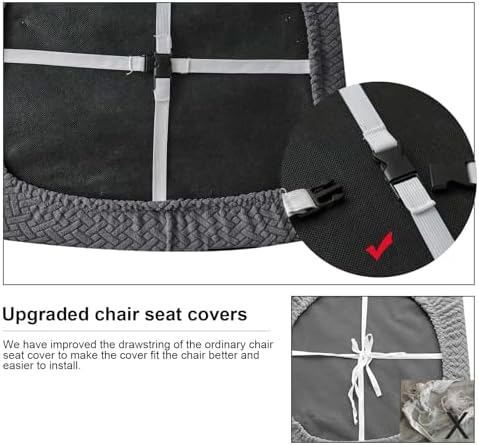 Genina Waterproof Dining Chair Covers 4 Pcs Dark Gray