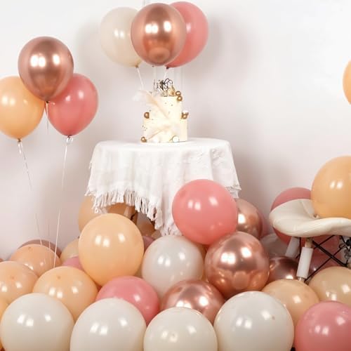 Retro Blush Pink Balloons 60 Pack 12 Inches