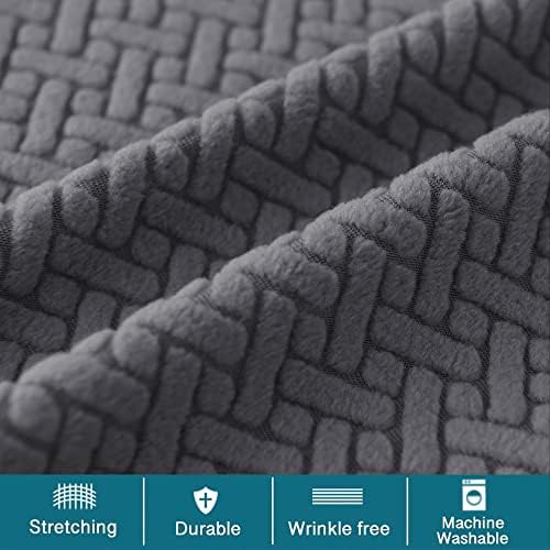 Hfcnmy Stool Covers Rectangle 4 Pack Dark Gray