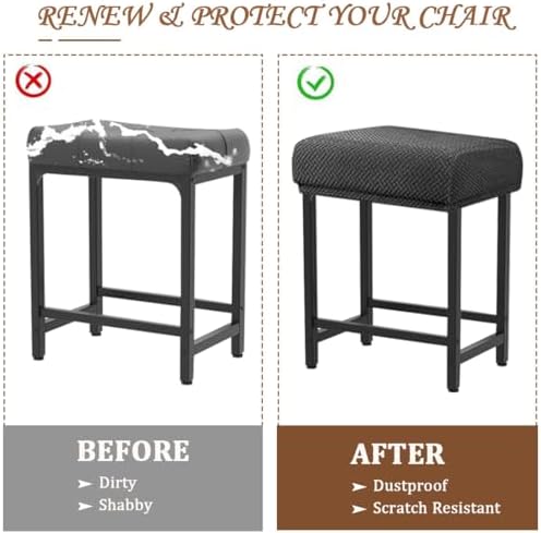 Levoberg Dark Gray Stool Covers Set of 2