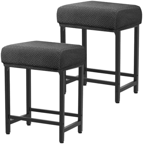 Levoberg Dark Gray Stool Covers Set of 2