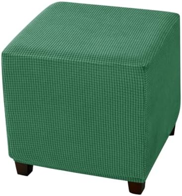 Stretch Jacquard Square Ottoman Cover for Stool and Footrest