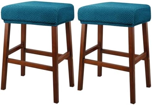 Stool Covers Rectangular Set of 2 Deep Teal