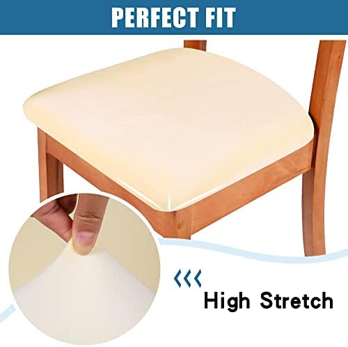 Smiry Velvet Seat Covers for Dining Chairs Set of 2