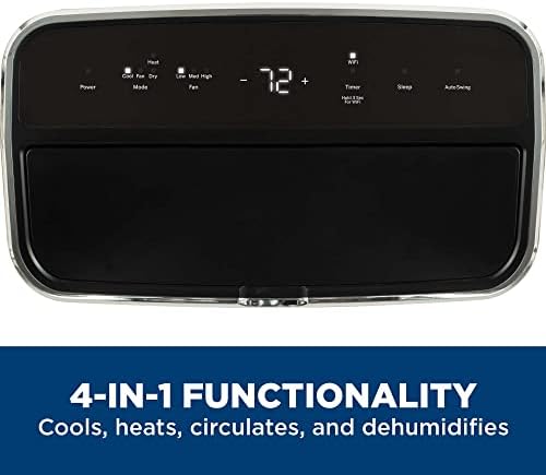 GE 10500 BTU Heat Cool Portable AC with WiFi