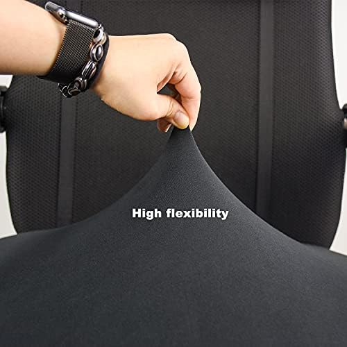 Thyores 2 Pcs Office Chair Seat Covers Black