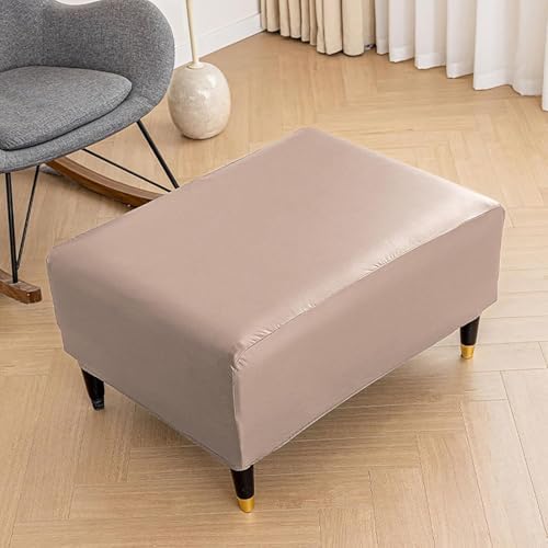 MCOSU Ottoman Cover Stretch Faux Leather Stool Protector