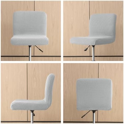 2 Pack Stretch Bar Stool Slipcovers with Back and Square Seat Covers