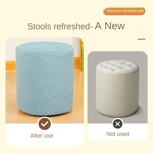 YOCOVER Stretch Ottoman Slipcover for Round Footstool