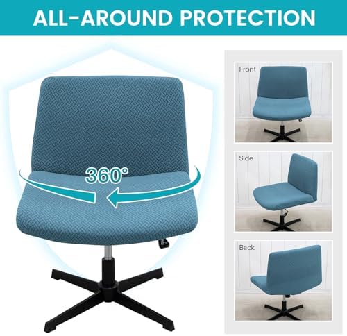 MIFXIN Office Chair Slipcover Without Arms Blue