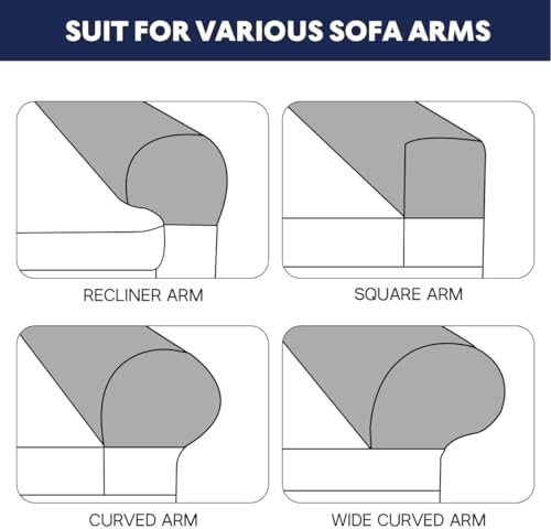 Homoyoyo 2pcs Sofa Armrest Covers Waterproof Stretchable