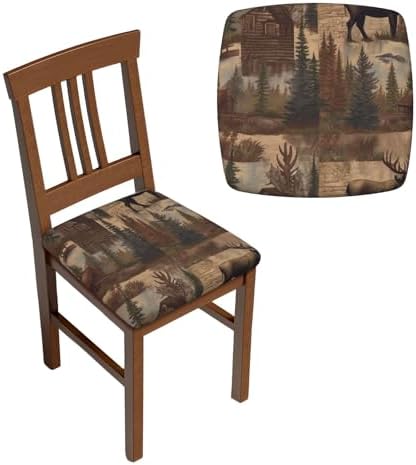 6PCS Stretch Seat Covers Set for Dining Room and Kitchen
