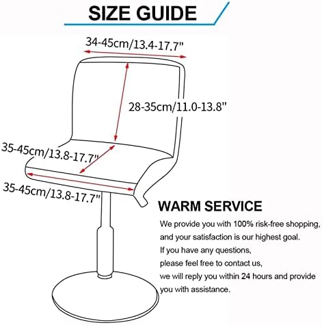 Red Swivel Bar Stool Covers Set of 4 for Low Back Chairs