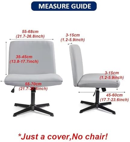 MIFXIN Office Chair Slipcover Without Arms Blue