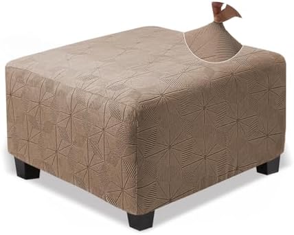 NeColorLife Large Square Ottoman Slipcover