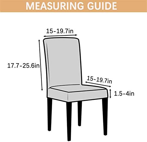 4 Pack Dining Chair Covers Stretch Spandex Protector Slipcovers Navy Blue