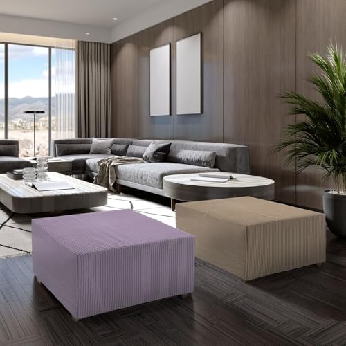 Uxcell Square Ottoman Cover with Elastic Bottom