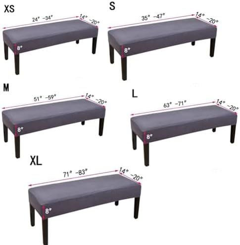 YUURO Light Blue Elastic Bench Cover XS