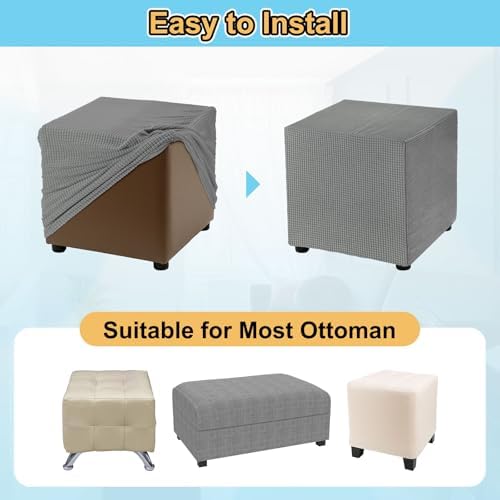 Uxcell Stretch Ottoman Cover for Foot Stool