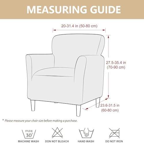 Gollense Armchair Slipcover Luxury Waffle Cover with Arms
