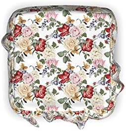 Ambesonne Spring Ottoman Cover 2 Piece Set Pink Cream
