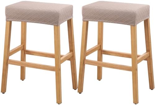 YISUN Stool Covers 2 Pack Stretch Waterproof Saddle Seat Protector