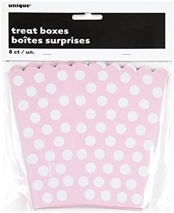 Lovely Pink Dots Treat Boxes Pack of 8 Elegant Party Containers
