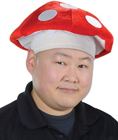 Beistle Unisex Plush Mushroom Hat for Parties