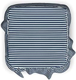 Ambesonne Navy Striped Ottoman Cover 2 Piece Set