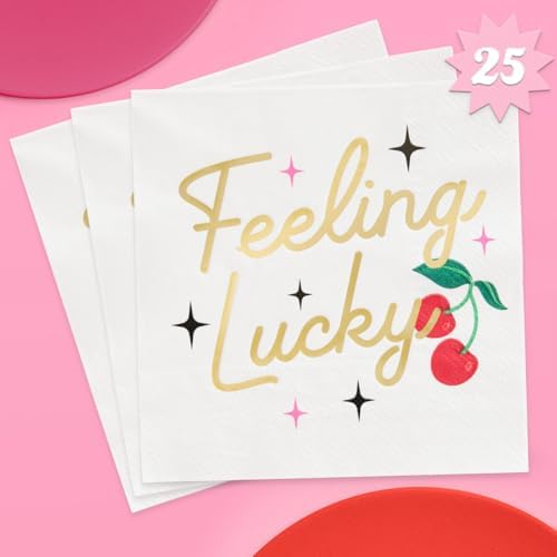 XO Fetti Feeling Lucky Napkins 3-Ply 25 Pc Set