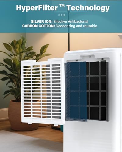 KYBOLT 8000 BTU Portable AC Unit with Remote Control and Dehumidifier - White