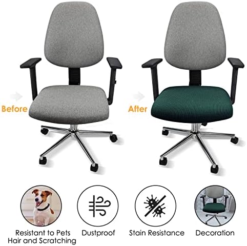 Yikko Soft Stretch Spandex Chair Slipcovers with Corn Grain Texture