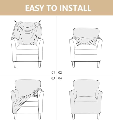 Gollense Armchair Slipcover Luxury Waffle Cover with Arms