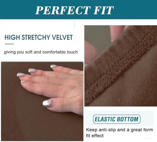HFCNMY Wingback Chair Covers 2 Piece Stretch Velvet